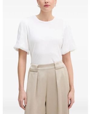 DKNY T-Shirt À Manches Bouffantes - White