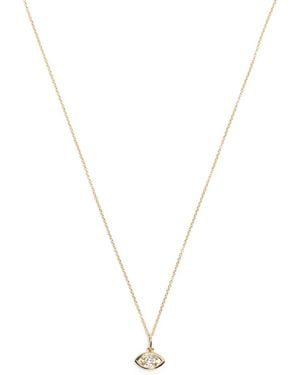 Sydney Evan Collar Marquise Eye En Oro Amarillo De 14Kt Con Diamantes - Metálico