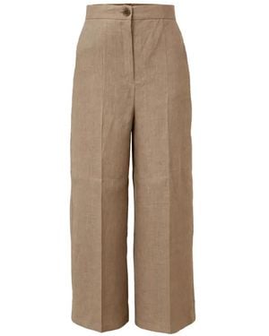 Marella Emme Button Pants - Natural