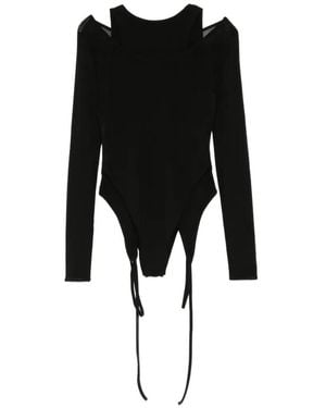 Limi Feu Body Aus Tüll Im Layering-Look - Schwarz