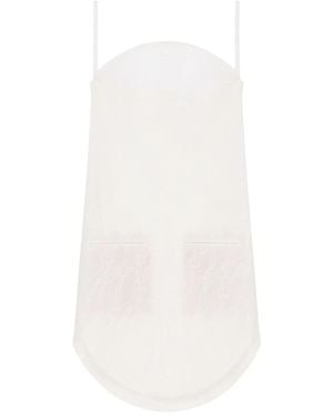 Courreges Lace-Embroidered Mini Dress - White