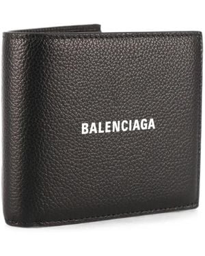 Balenciaga Cash Logo-Print Wallet - Black