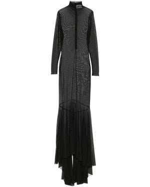 Atu Body Couture Point D'Esprit Maxi Dress - Black