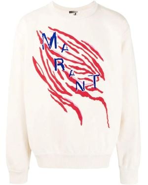Isabel Marant Sweater Met Geborduurde Tijger - Wit