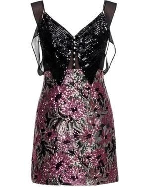 Self-Portrait Sequin-Embellished Mini Dress - Black