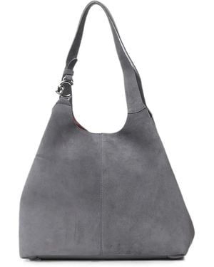 Coccinelle Large C-Easy Suede-Leather Tote Bag - Grey
