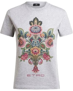 Etro Paisley-Print T-Shirt - White