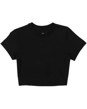 Nike Chill Knit Cropped T-Shirt - Black