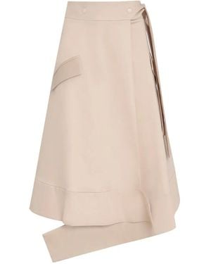 Gloria Coelho Asymmetrischer Rock Mit Tasche - Natur