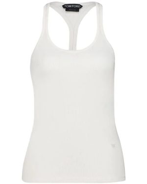 Tom Ford Optical Racer-Back Tank Top - White