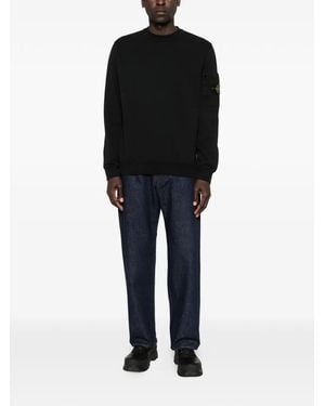 Stone Island Basic Crew Neck Sweatshirt - Black