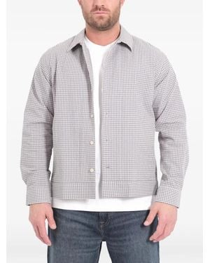 NN07 Reed Gingham Button Shirt - Grey