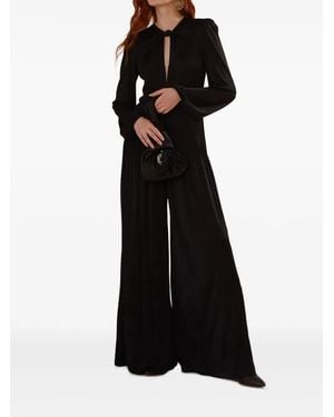 FARM Rio Pleated Keyhole Jumpsuit - Black
