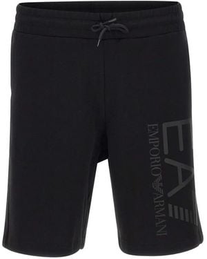 EA7 Core Identity Logo Elasticated Shorts - Black