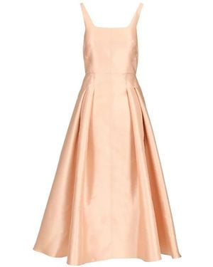 Al Duca d'Aosta Robe Mikado À Encolure Carrée - Pink
