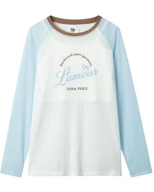 B+ AB Long-Sleeve Graphic Top - Blue