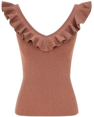 Zimmermann Wanderlust V-Neck Top - Pink