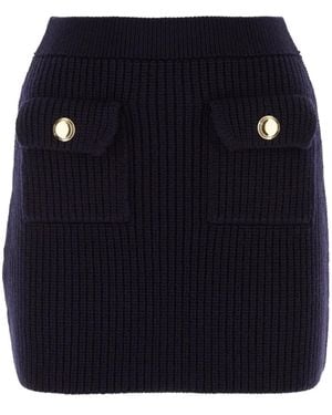 Miu Miu Gerippter Minirock - Blau
