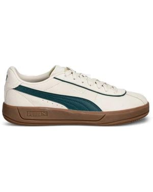 PUMA Baskets Club Klassika À Empiècement Contrastant - White