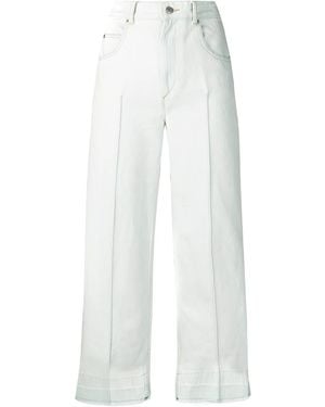 Isabel Marant High-Waisted Cropped Jeans - White