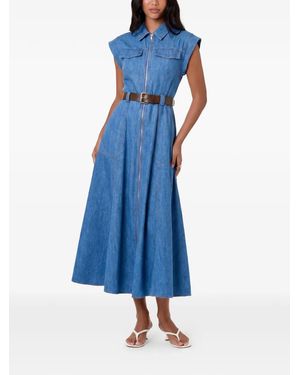 Nicholas Trisha Belted Midi Dress - Blue