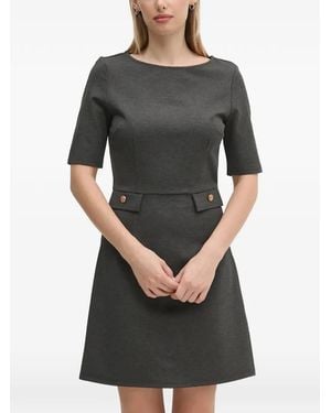 GAUDI Flap-Pocket Mini Dress - Grey
