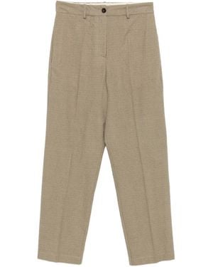 Alysi Textured Wool Trousers - Natural