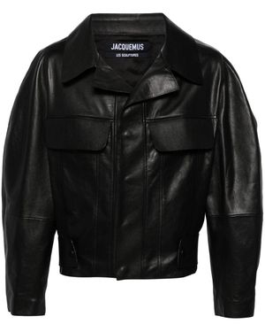Jacquemus 'Pilota' Leather Jacket - Black