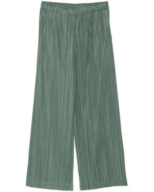 Pleats Please Issey Miyake Pleated Trousers - Green