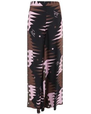 PUCCI Valdimontone-Print Silk Pants - Black