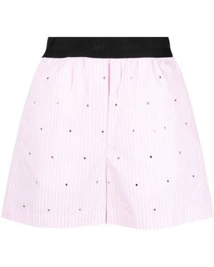 MSGM Striped Shorts - Pink