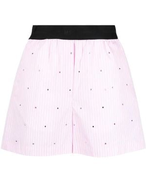 MSGM Shorts Mit Strass - Pink