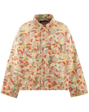 SAINT Mxxxxxx Camouflage-Print Herringbone Jacket - Natural