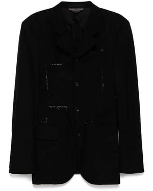 Comme des Garçons Distressed Detail Blazer - Black