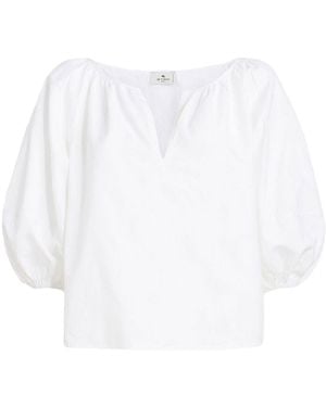 Etro Blouse With Balloon Sleeves - White