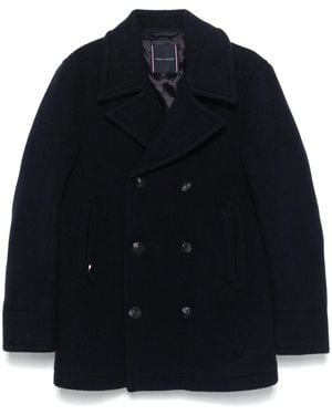 Tommy Hilfiger Double-Breasted Peacoat - Blue