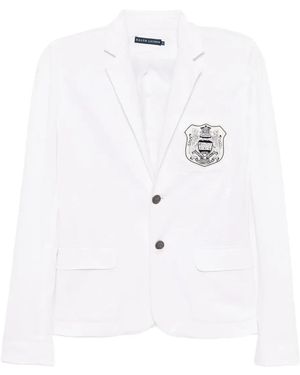 Polo Ralph Lauren Logo-Embroidered Blazer - White
