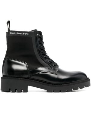 Calvin Klein Military Combat Boots - Black