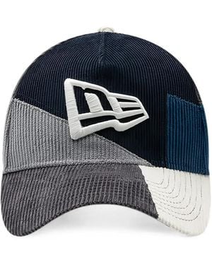 KTZ 9Forty Patchwork Corduroy Baseball Cap - Blue