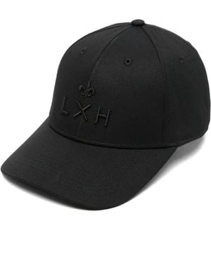 Lxh Logo-Embroidered Baseball Cap - Black