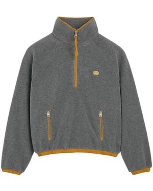 Ami Paris Fleece Vareuse With Ami Patch - Gray