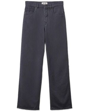 Miu Miu Wide-leg Five-pockets Jeans - Blue