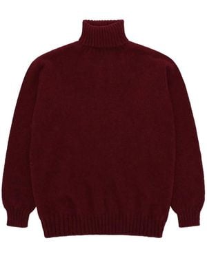 Fortela Shetland Turtleneck Jumper - Red