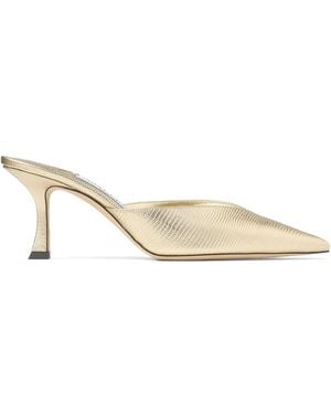 Jimmy Choo Mules Solar con tacón de 70 mm - Neutro