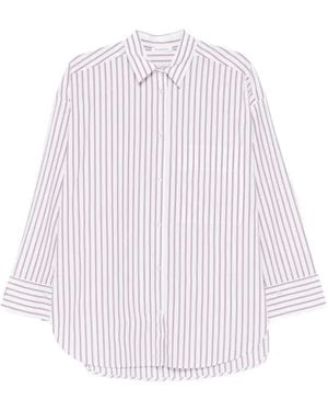 By Malene Birger Derris Striped Oversized Shirt - White