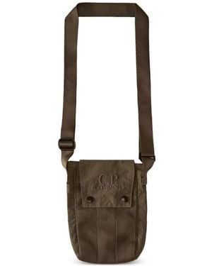 C.P. Company Logo-Embroidered Messenger Bag - White