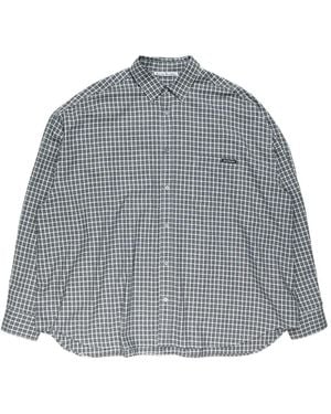 Acne Studios Flannel Button-Up Shirt - Grey