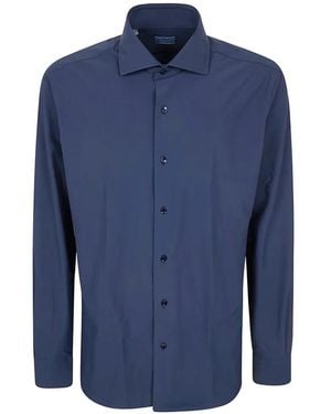 Barba Napoli Button-Up Shirt - Blue
