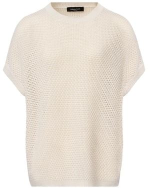 Fabiana Filippi Haut En Maille À Design Sans Manches - Natural