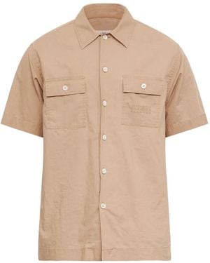 MM6 by Maison Margiela Pocket Short-Sleeved Shirt - Natural